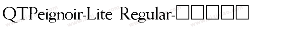 QTPeignoir-Lite Regular字体转换